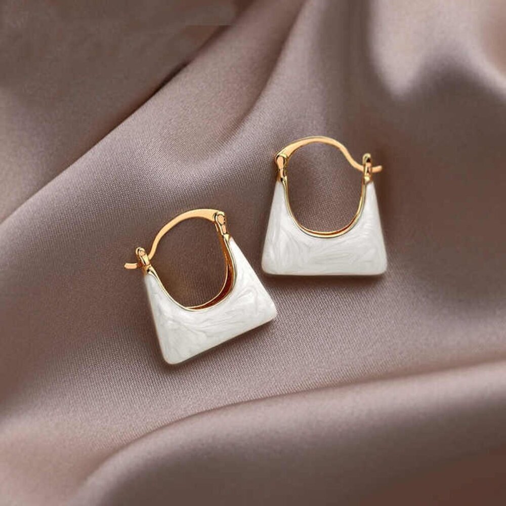 Cute Korean Style Enamel Miniature Purse Design Studs Fashion Earrings 1"